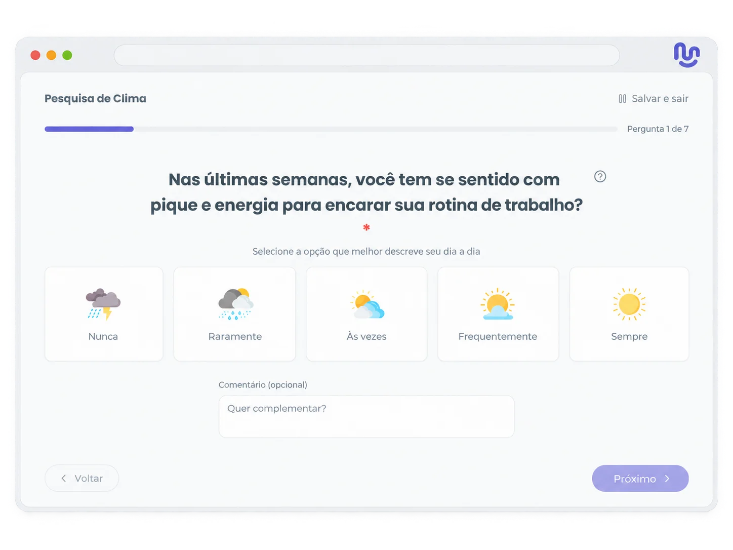 Resposta a uma pergunta de clima no Culture